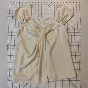 NWOT Trina Turk Women’s Size 2 Cream Short Sleeve Blouse